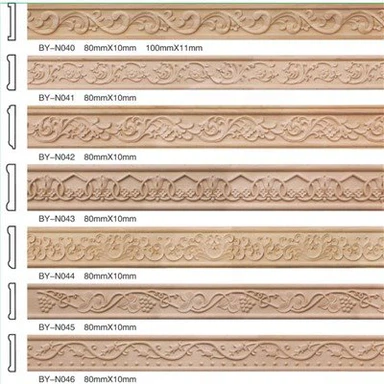 Tiras de madera tallada