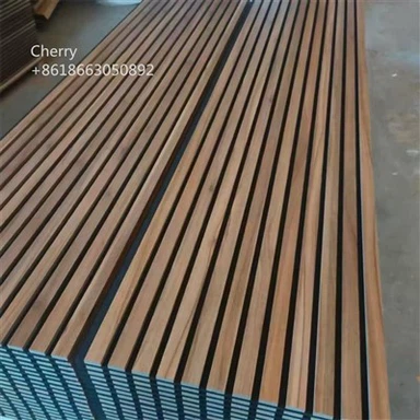 Panel de pared de listones acústicos de madera