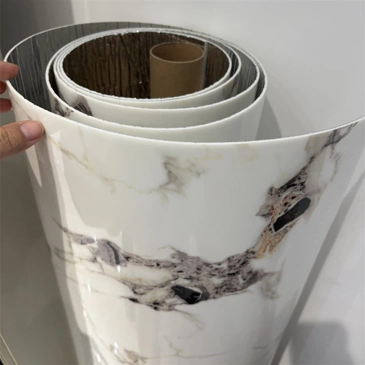 Papel de pared adhesivo de pared de hoja de color de mármol de PVC