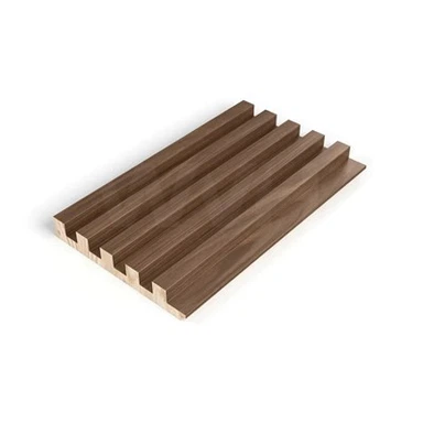Revestimiento de pared de madera maciza, listón estriado de revestimiento de pared de tierra trasera con película de PVC